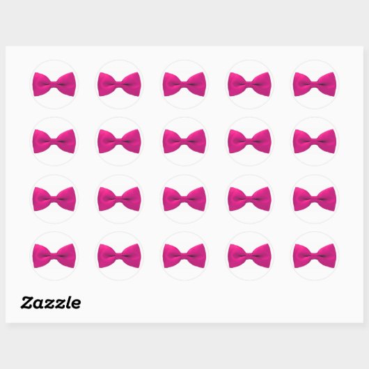 Roze Bowtie Stickers (Vel)