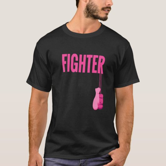 Roze boxing handschoenen Borstkanker Bewustzijn T-shirt (Voorkant)