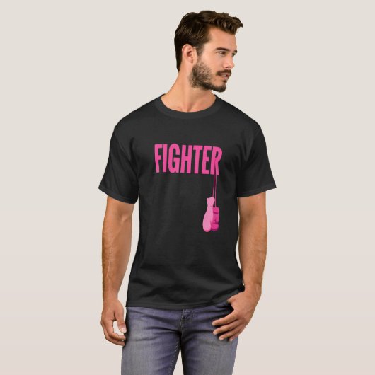 Roze boxing handschoenen Borstkanker Bewustzijn T-shirt (Voorkant volledig)