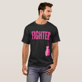 Roze boxing handschoenen Borstkanker T-shirt (Voorkant volledig)