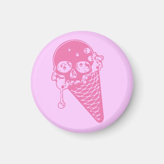Roze boze ijskap magneet (Voorkant)