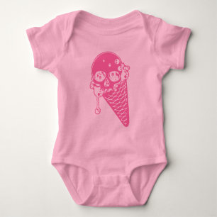 Roze boze IJskie Cone Baby Bodysuit