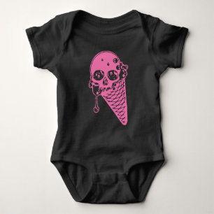 Roze boze IJskie Cone Baby Bodysuit