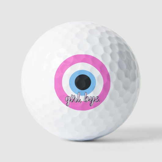 roze boze oog aanpasbaar golfballen (Voorkant)