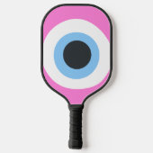 roze boze oog aanpasbaar pickleball paddle (Achterkant)