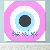 roze boze oog aanpasbare canvas kunst 🧿 (Insitu (Houten vloer))
