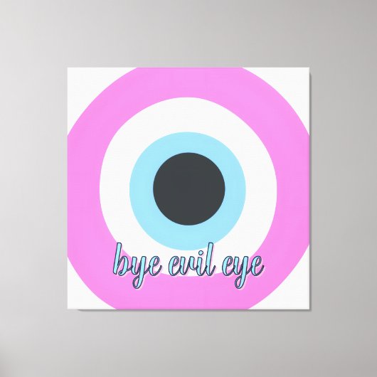 roze boze oog aanpasbare canvas kunst 🧿 (Voorkant)