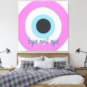 roze boze oog aanpasbare canvas kunst 🧿 (Insitu (Slaapkamer))