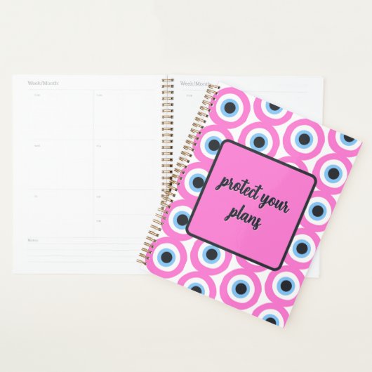 roze boze oog aanpasbare planner 🧿 (Display)