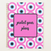 roze boze oog aanpasbare planner 🧿 (Voorkant)