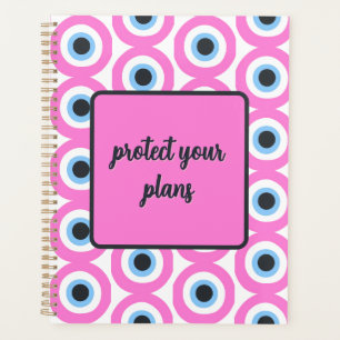 roze boze oog aanpasbare planner 🧿