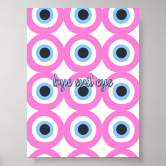 roze boze oog aanpasbare Poster 🧿
