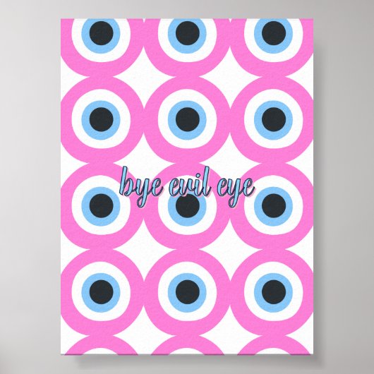 roze boze oog aanpasbare Poster 🧿 (Voorkant)