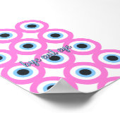 roze boze oog aanpasbare Poster 🧿 (Hoek)
