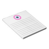 roze boze oog notitieblok (Schuin)