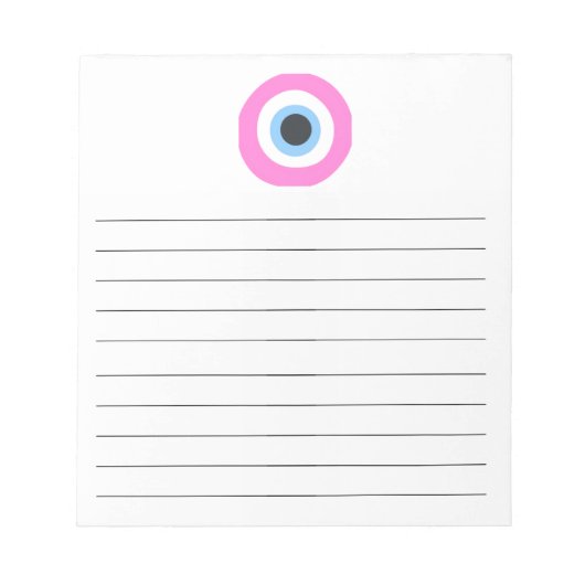 roze boze oog notitieblok (Voorkant)