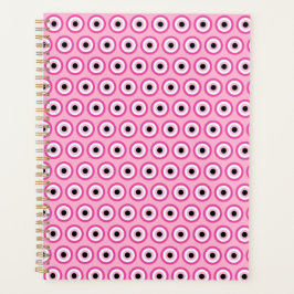 Roze boze oog planner