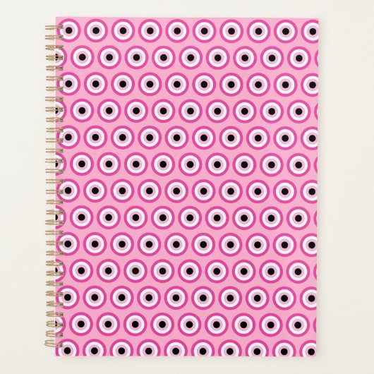 Roze boze oog planner (Voorkant)