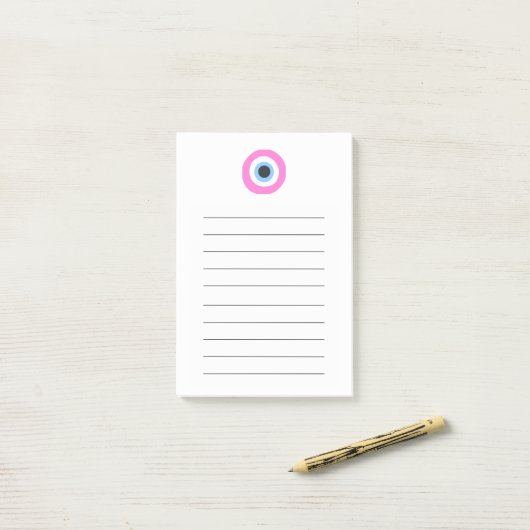 roze boze oog post-it® notes (Op bureau)