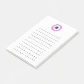 roze boze oog post-it® notes (Schuin)