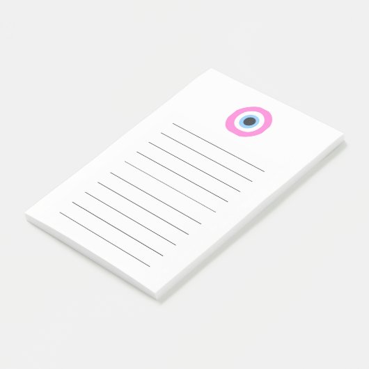roze boze oog post-it® notes (Schuin)