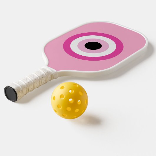 Roze boze oogappel pickleball paddle (Laag 2)