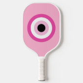 Roze boze oogappel pickleball paddle (Voorkant)