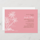 Roze braadbeach-bridale Shower-uitnodigingen Kaart (Voorkant / Achterkant)