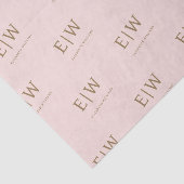 Roze Branded Monogram Bedrijfsverpakking Tissuepapier (Detail)