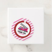 Roze brandweerauto, Birthday Baby shower Bedankjes Labels (In situ)