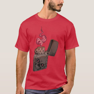 Roze brandweerlichter Skelet Skeletborstkanker A T-shirt