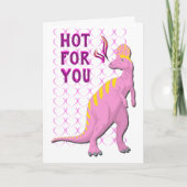 Roze brandwonden Dragon-Happy Valentijnsdag Kaart (Voorkant)