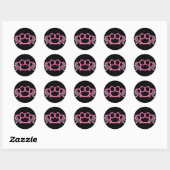 Roze brass Knuckles Ronde Sticker (Vel)