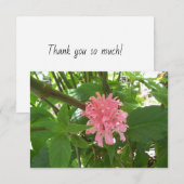 Roze Braziliaanse stekelventiel op een kaart met d (Voorkant / Achterkant)