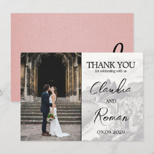 Roze Brazilië Paspoort Bedankkaart