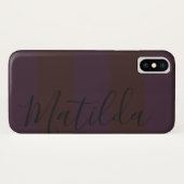 Roze brede streep, gepersonaliseerde naam Case-Mate iPhone case (Achterkant (horizontaal))