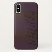 Roze brede streep, gepersonaliseerde naam Case-Mate iPhone case (Achterkant)