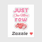 Roze Brei Nog Maar Eén Rij Sticker (Vel)