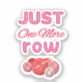 Roze Brei Nog Maar Eén Rij Sticker