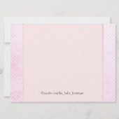 Roze breng een Baby shower van het Boek Kaart (Achterkant)