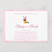 Roze Breng een Boek Boek Worm  Informatiekaartje (Voorkant)