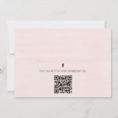 Roze bridal Brunch Shower QR Code Social Media Kaart (Achterkant)
