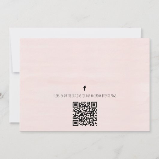 Roze bridal Brunch Shower QR Code Social Media Kaart (Achterkant)