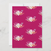 Roze bridal Shower Invitation Kaart (Achterkant)