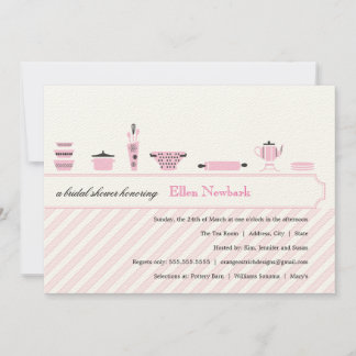 Roze Bridal Shower Invitations Kaart