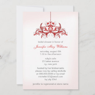 Roze Bridal Shower Invitations Kaart