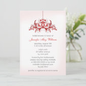 Roze Bridal Shower Invitations Kaart (Staand voorkant)