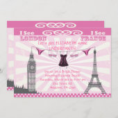 Roze Bridal Shower Invitations Kaart (Voorkant / Achterkant)