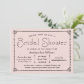 Roze  Bridal Shower-uitnodigingen Kaart (Staand voorkant)