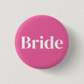 Roze bride Bachelorette Ronde Button 3,2 Cm (Voorkant)